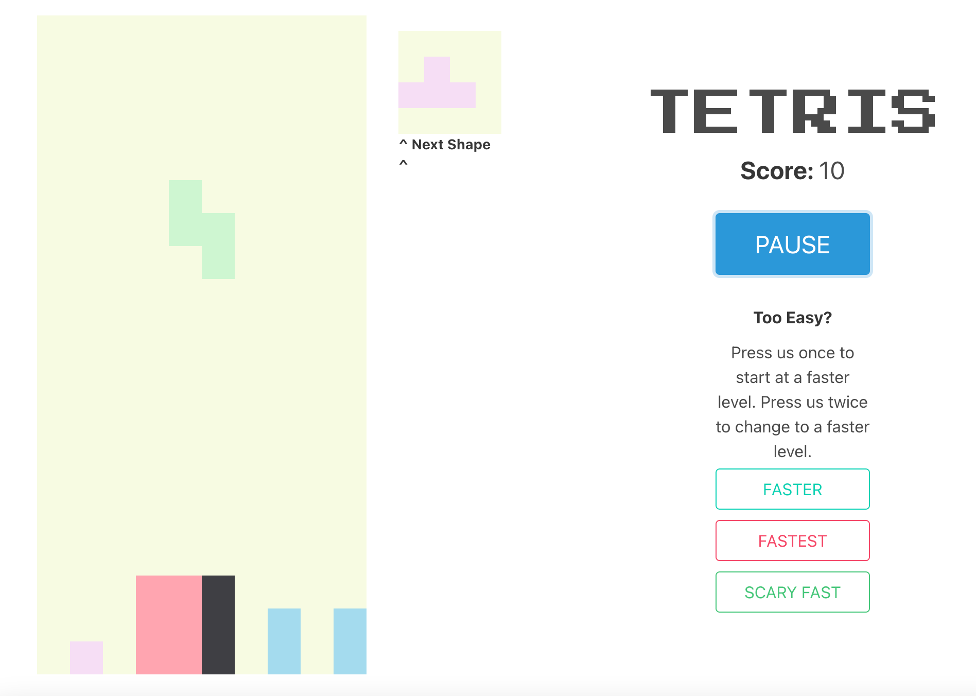 Tetris showcase